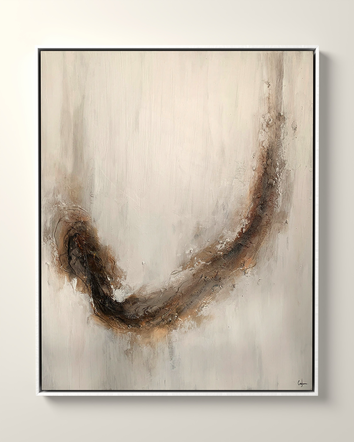 Lucente Canvas Artwork in a White float frame | KUNAL TREHAN Casa Maison Home