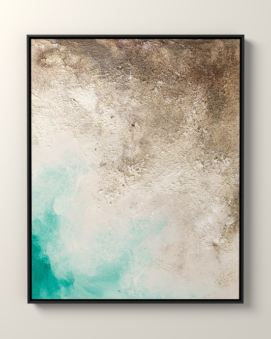 Lunair Canvas Artwork in a Black float frame | KUNAL TREHAN Casa Maison Home