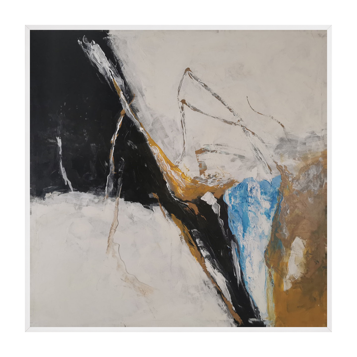 Lunaro canvas artwork — White