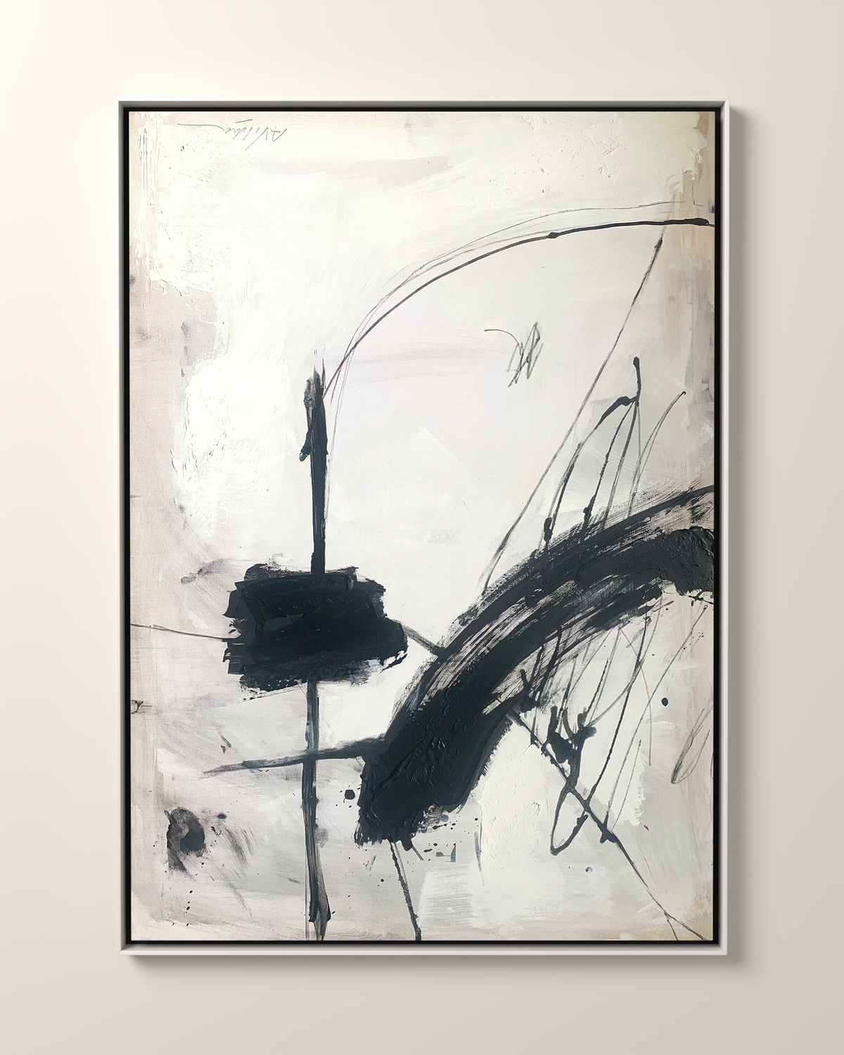 Lunetta Canvas Artwork in a White frame | KUNAL TREHAN Casa Maison Home