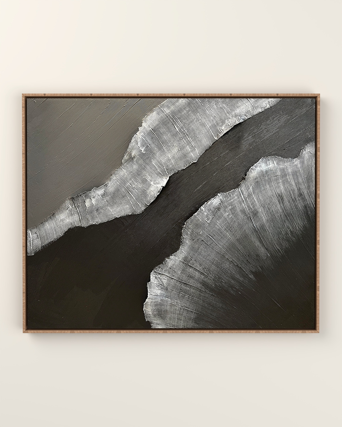 Marbesa Canvas Artwork in an Oak float frame | KUNAL TREHAN Casa Maison Home