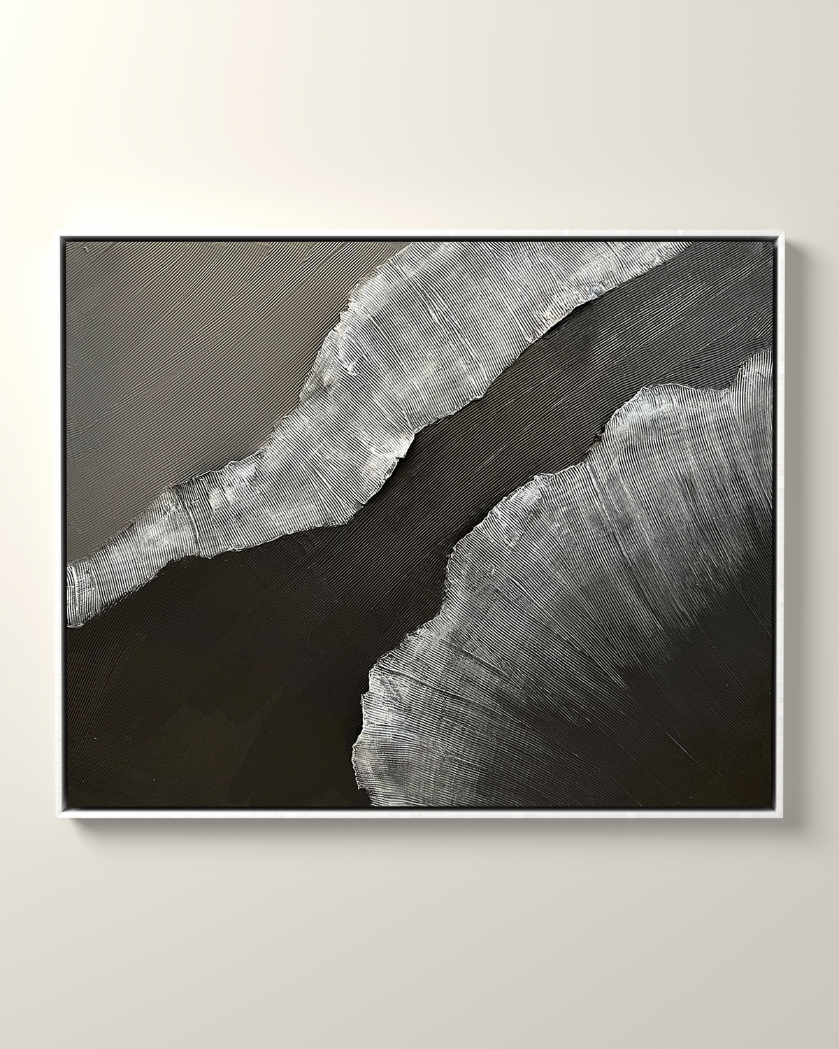 Marbesa Canvas Artwork in a White float frame | KUNAL TREHAN Casa Maison Home
