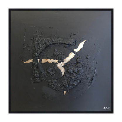 Milan Noir Canvas Artwork – Black