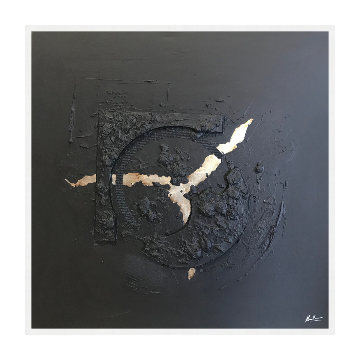 Milan Noir Canvas Artwork – White
