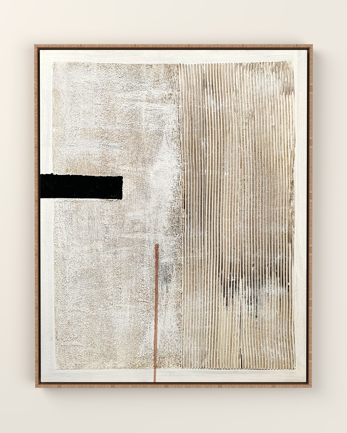 Monolithe Canvas Artwork in an Oak float frame | KUNAL TREHAN Casa Maison Home