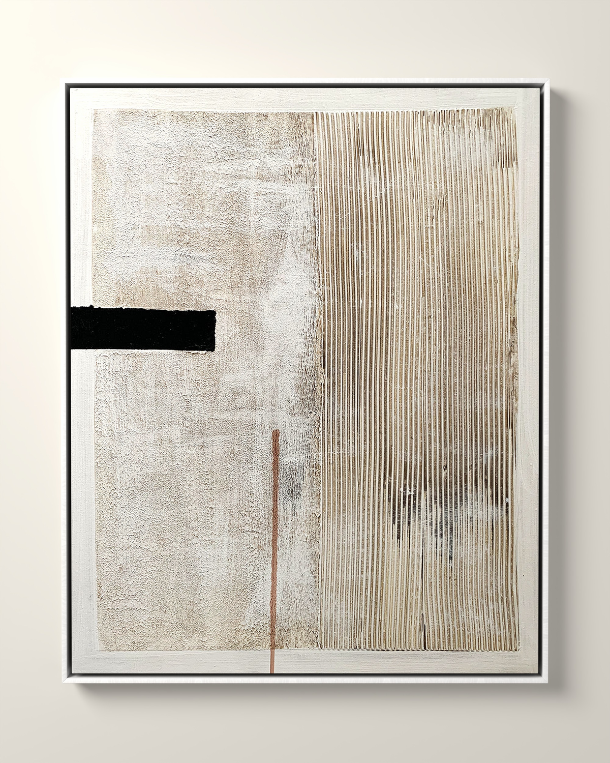 Monolithe Canvas Artwork in a White float frame | KUNAL TREHAN Casa Maison Home
