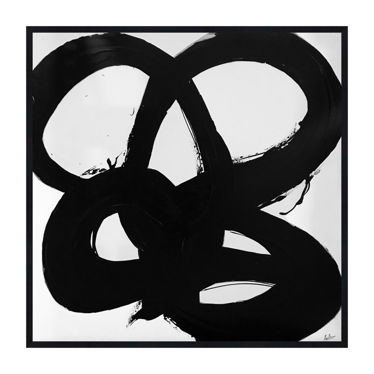 Neroletto canvas artwork — Black