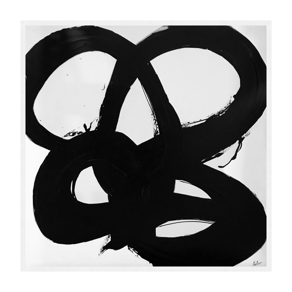 Neroletto canvas artwork — White