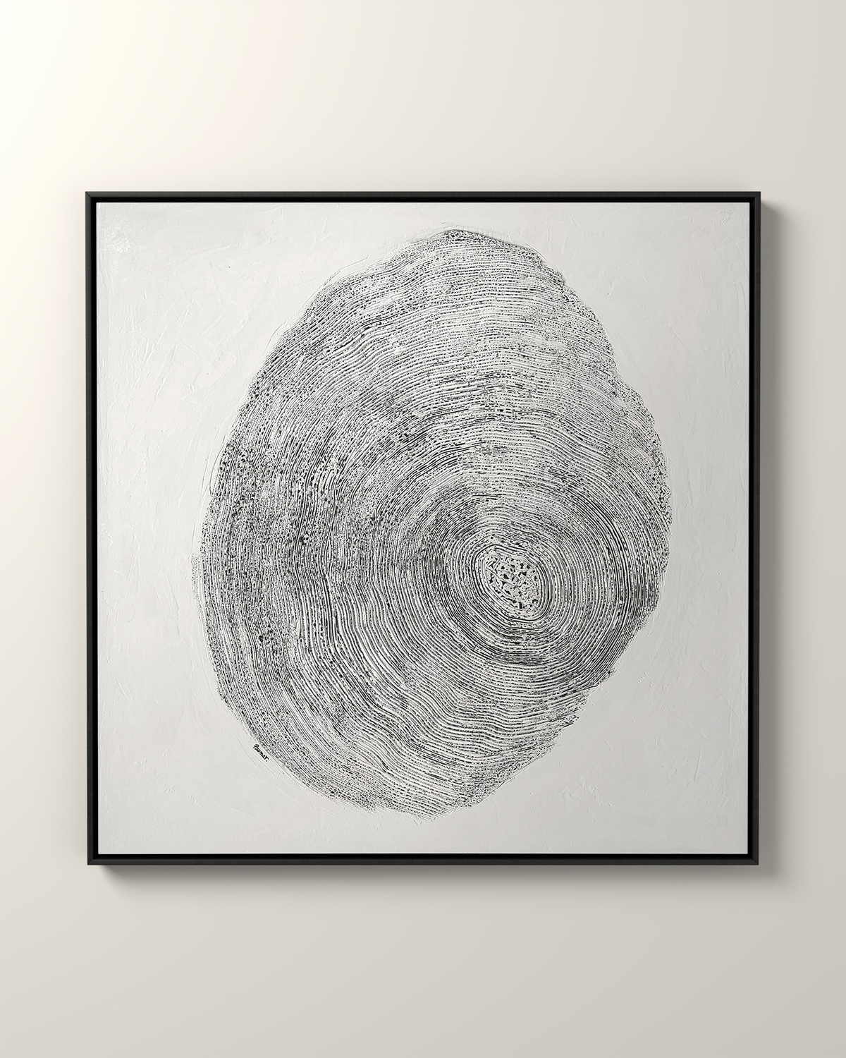 Notte Canvas Artwork in a Black float frame | KUNAL TREHAN Casa Maison Home