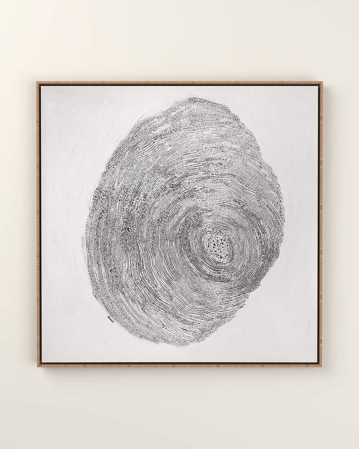 Notte Canvas Artwork in an Oak float frame | KUNAL TREHAN Casa Maison Home