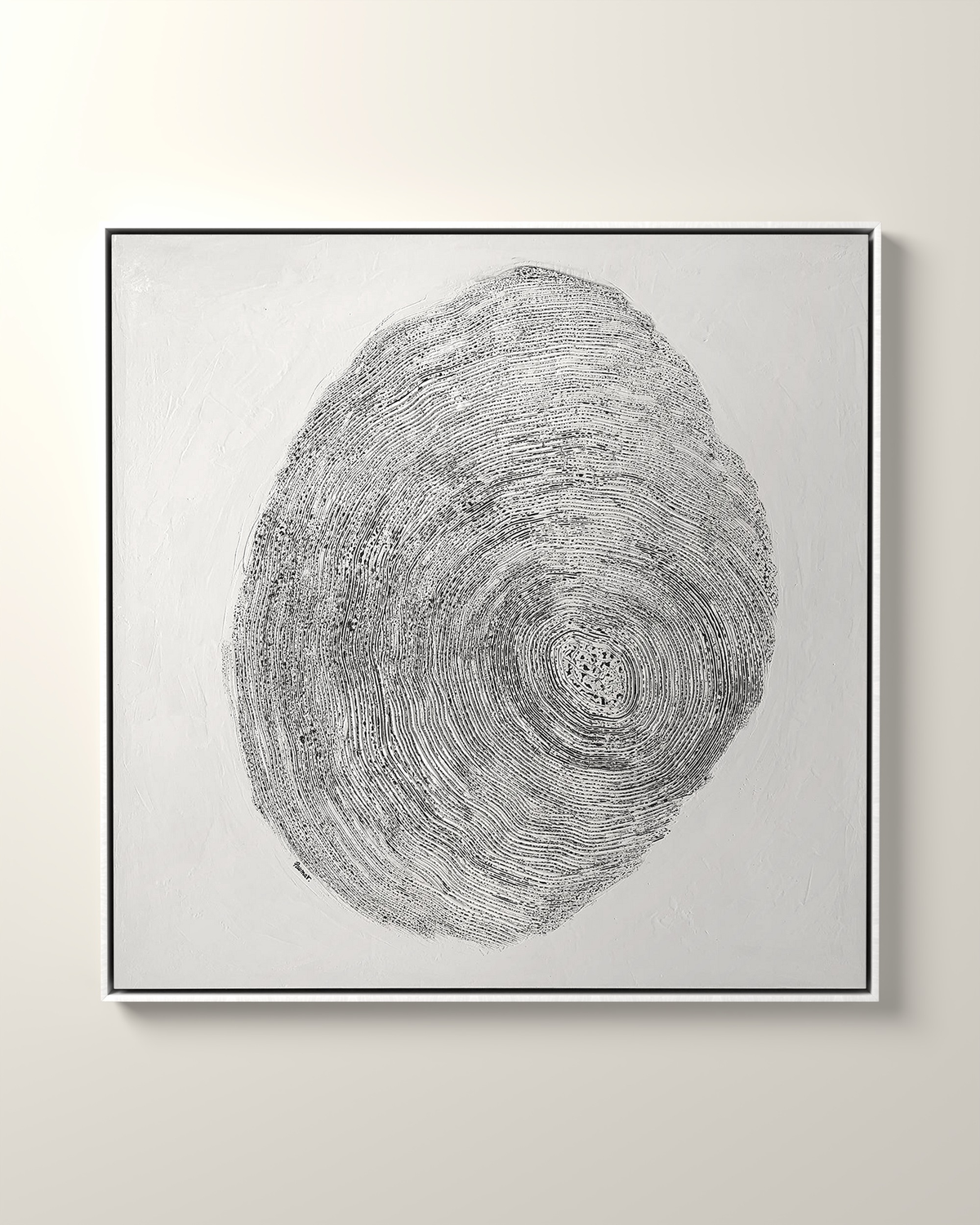 Notte Canvas Artwork in a White float frame | KUNAL TREHAN Casa Maison Home