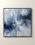 Ocean Navy Canvas Print Artwork in a Black float frame | KUNAL TREHAN Casa Maison Home