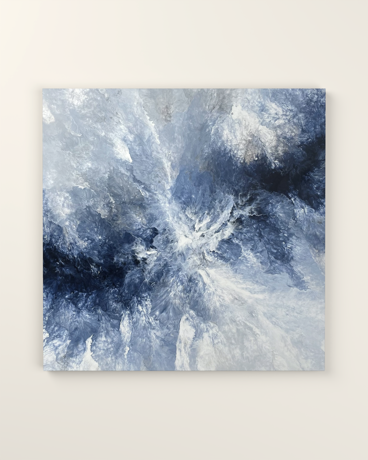 Ocean Navy Canvas Print Artwork without frame | KUNAL TREHAN Casa Maison Home