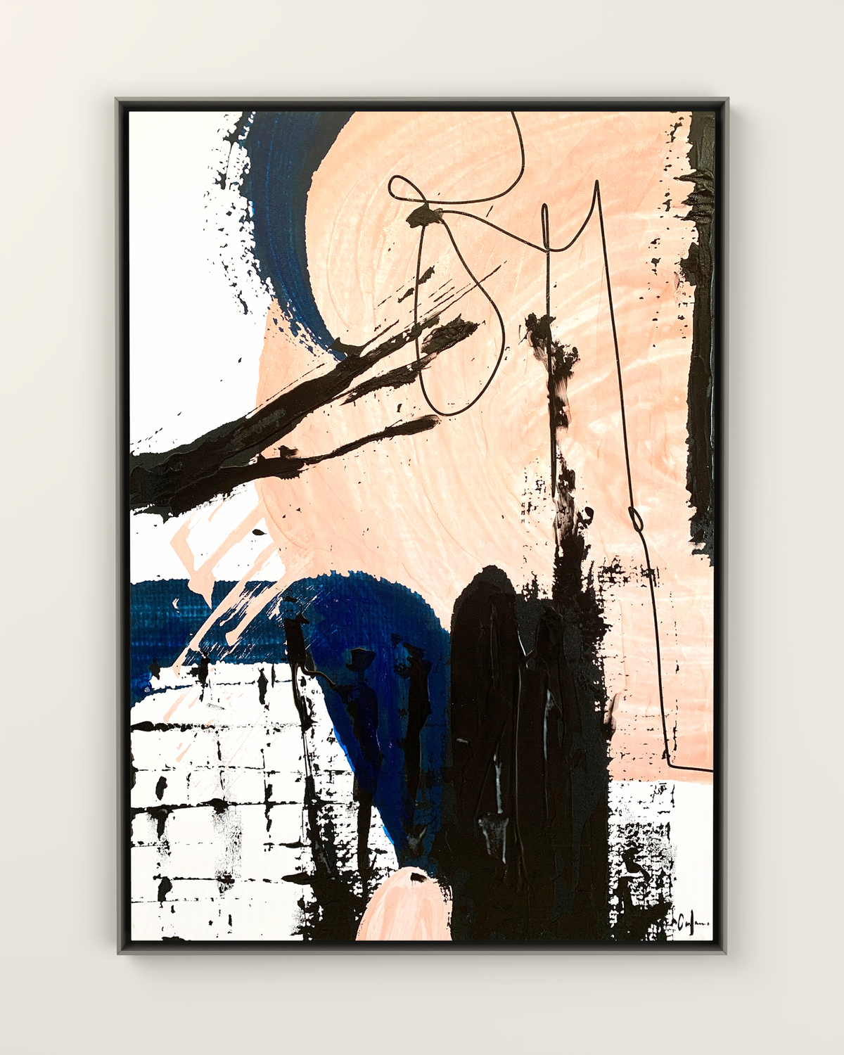 Pendula 1 Canvas Artwork in a Silver frame | KUNAL TREHAN Casa Maison Home