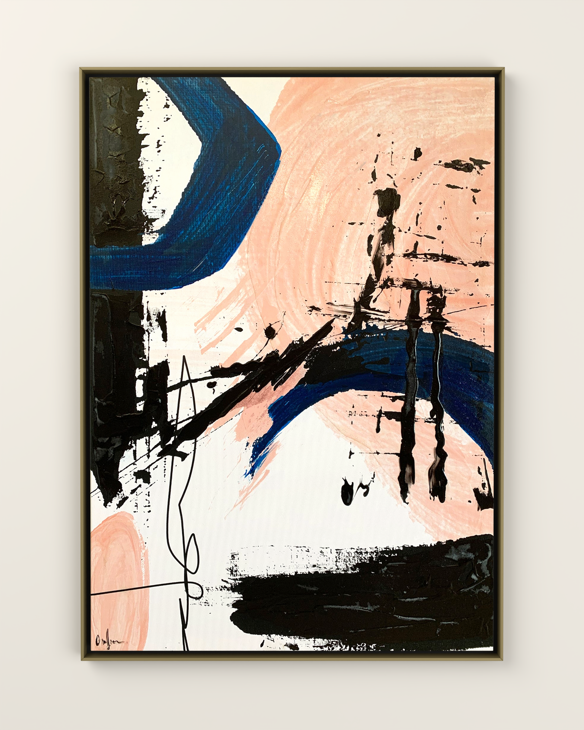 Pendula 2 Canvas Artwork in a Golden frame | KUNAL TREHAN Casa Maison Home