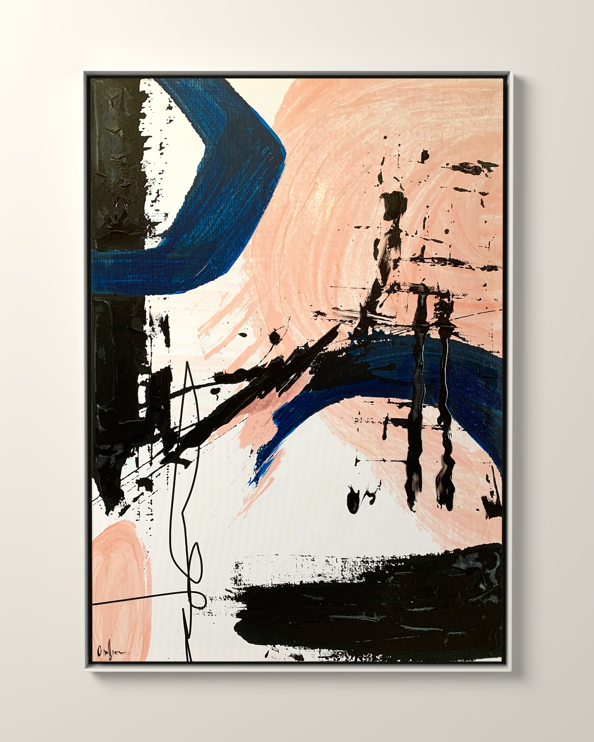 Pendula 2 Canvas Artwork in a White frame | KUNAL TREHAN Casa Maison Home