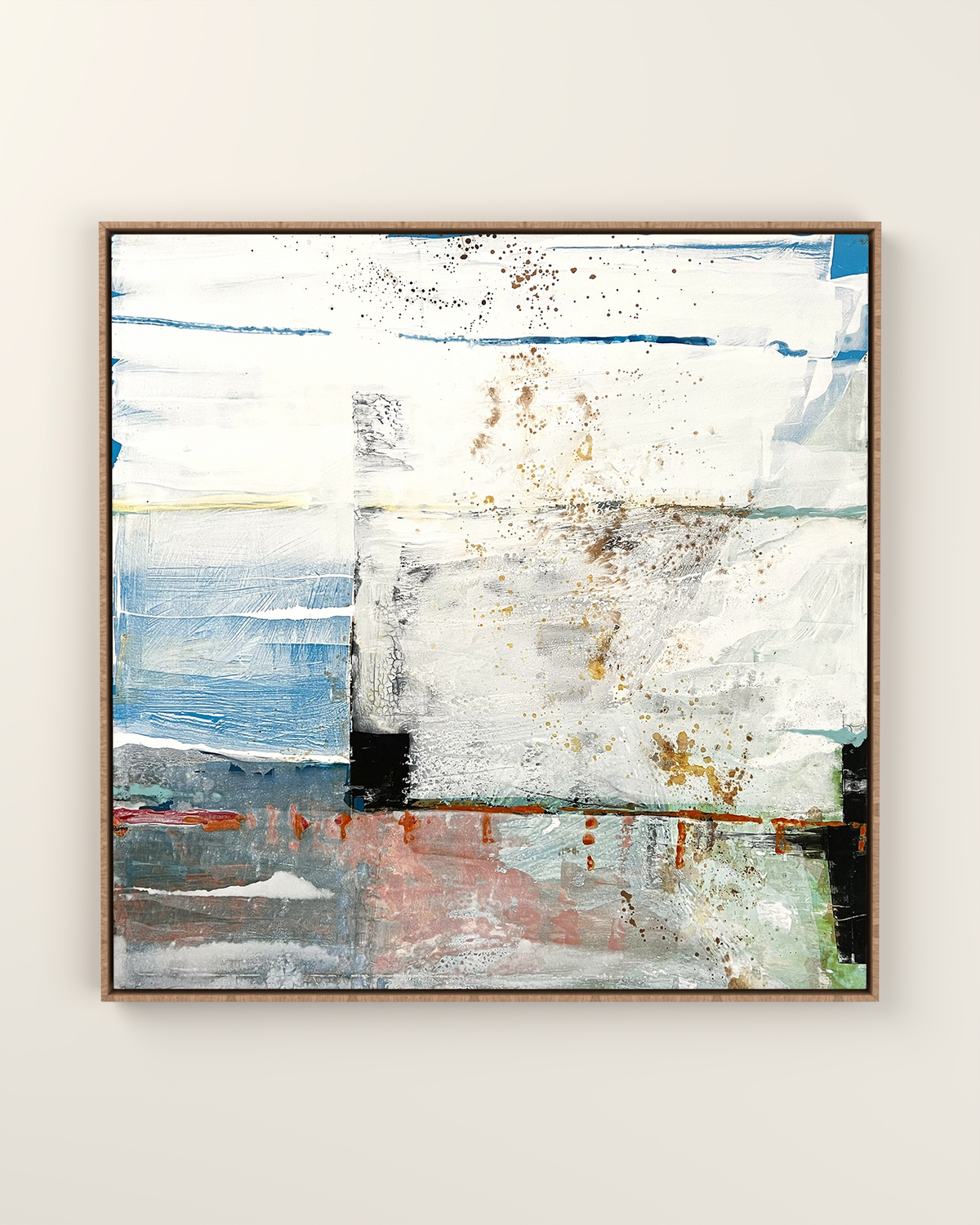 Porta Lenta Canvas Artwork in an Oak float frame | KUNAL TREHAN Casa Maison Home