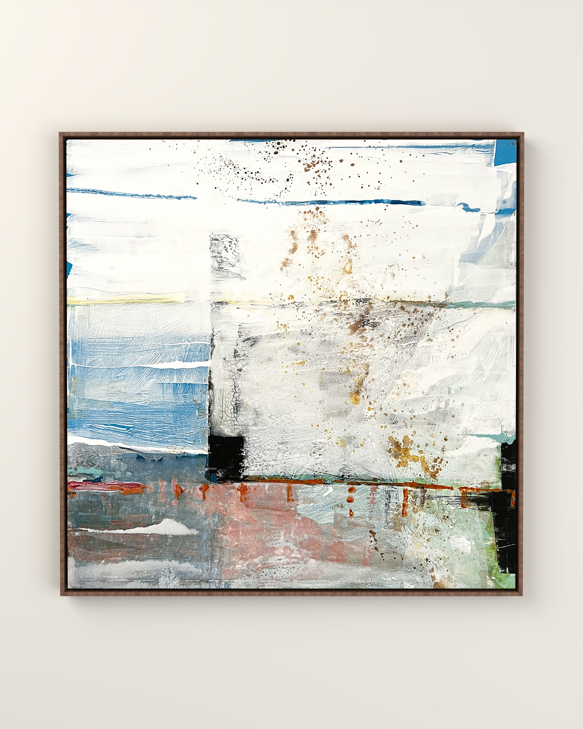Porta Lenta Canvas Artwork in a Walnut float frame | KUNAL TREHAN Casa Maison Home