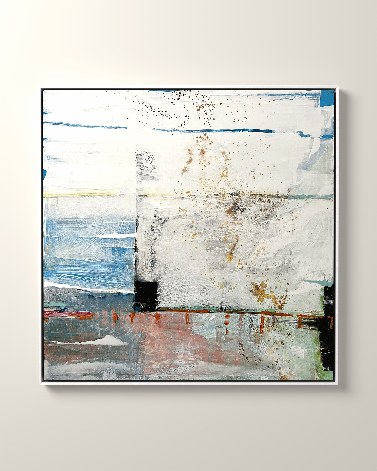 Porta Lenta Canvas Artwork in a White float frame | KUNAL TREHAN Casa Maison Home