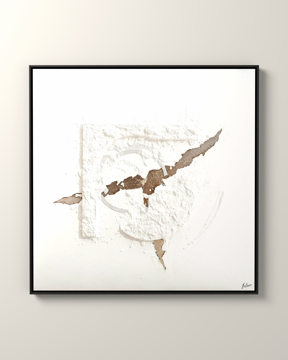 Révélation Canvas Artwork in a Black float frame | KUNAL TREHAN Casa Maison Home