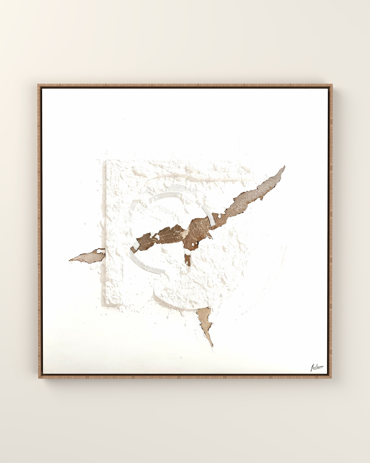 Révélation Canvas Artwork in an Oak float frame | KUNAL TREHAN Casa Maison Home