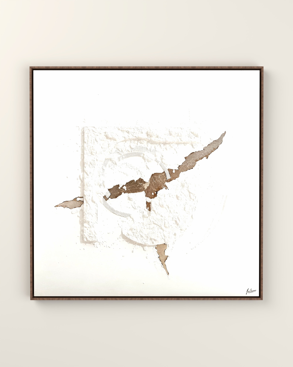 Révélation Canvas Artwork in a Walnut float frame | KUNAL TREHAN Casa Maison Home