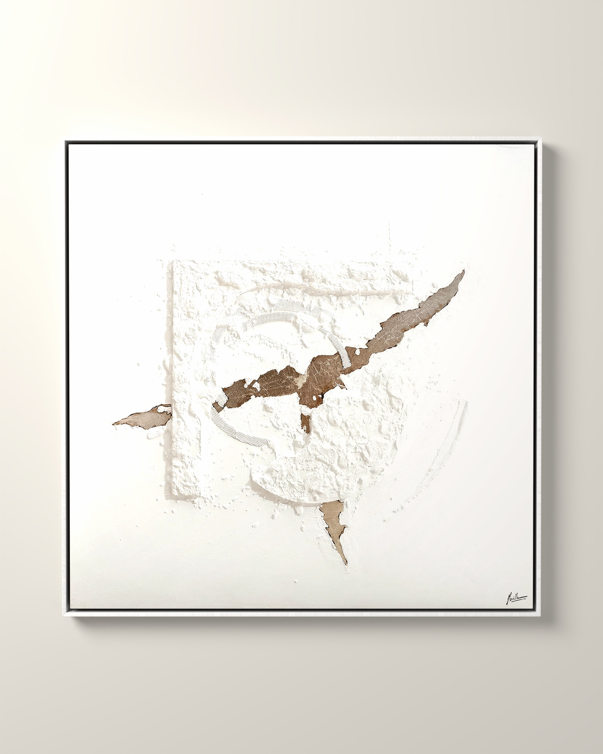 Révélation Canvas Artwork in a White float frame | KUNAL TREHAN Casa Maison Home