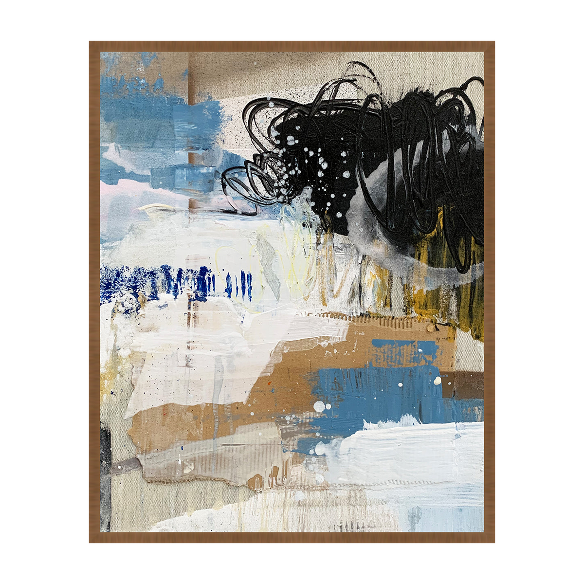Rivetta Canvas Artwork - Walnut
