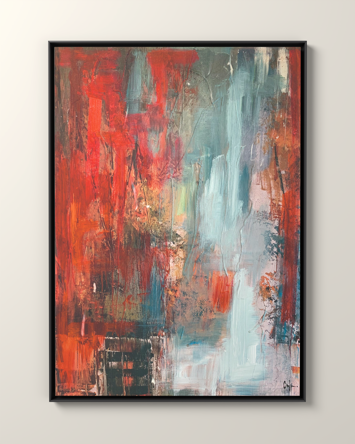 Rovella 1 Canvas Artwork in a Black frame | KUNAL TREHAN Casa Maison Home