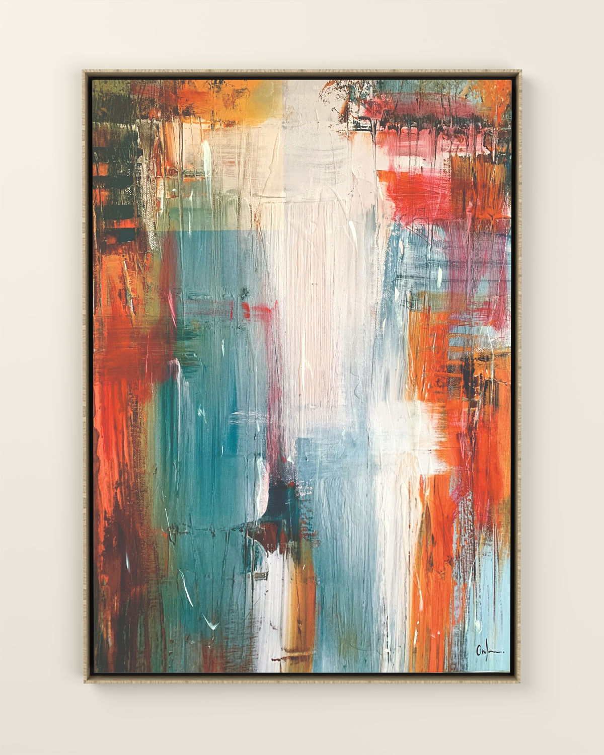 Rovella 2 Canvas Artwork in an Oak frame | KUNAL TREHAN Casa Maison Home