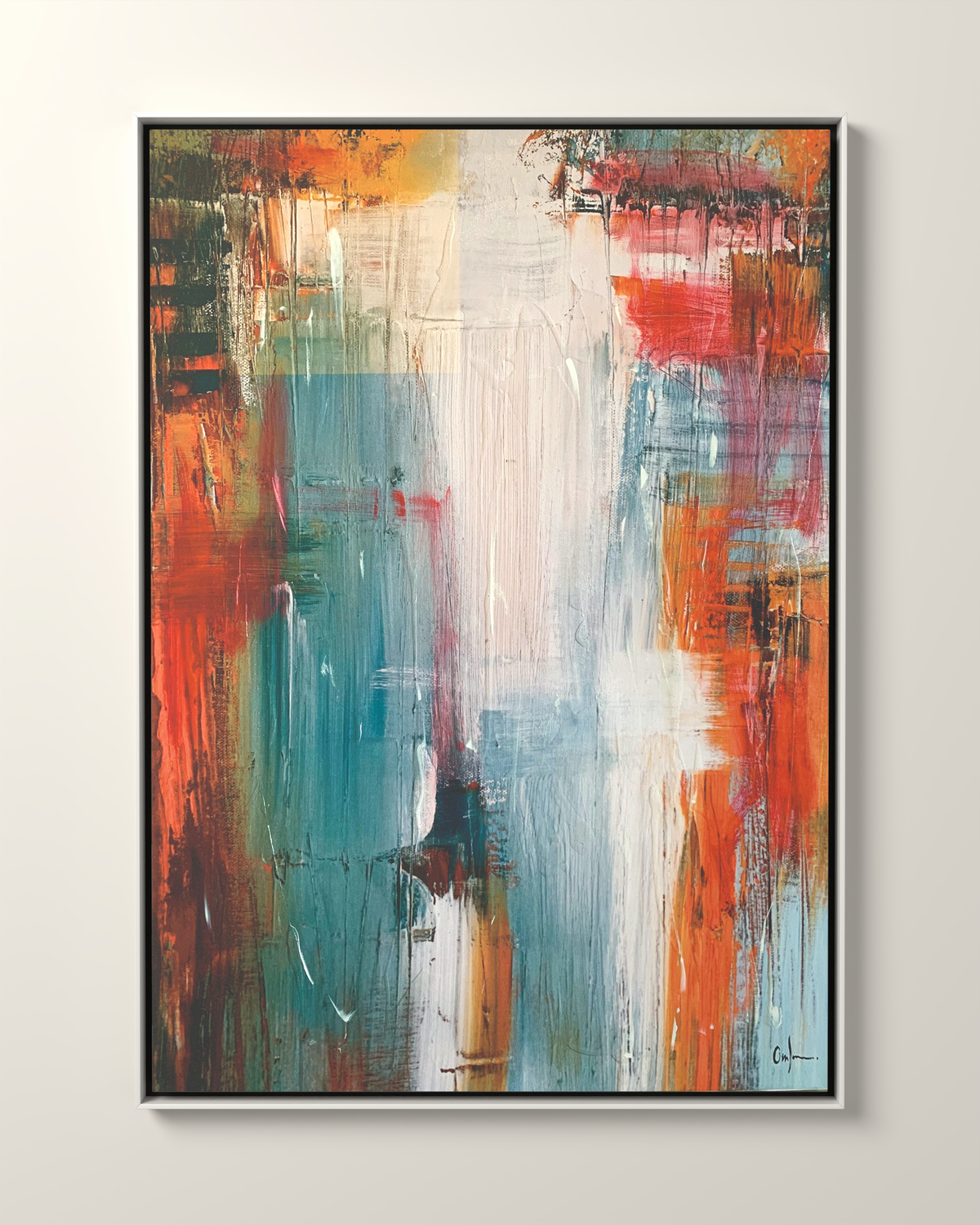 Rovella 2 Canvas Artwork in a White frame | KUNAL TREHAN Casa Maison Home