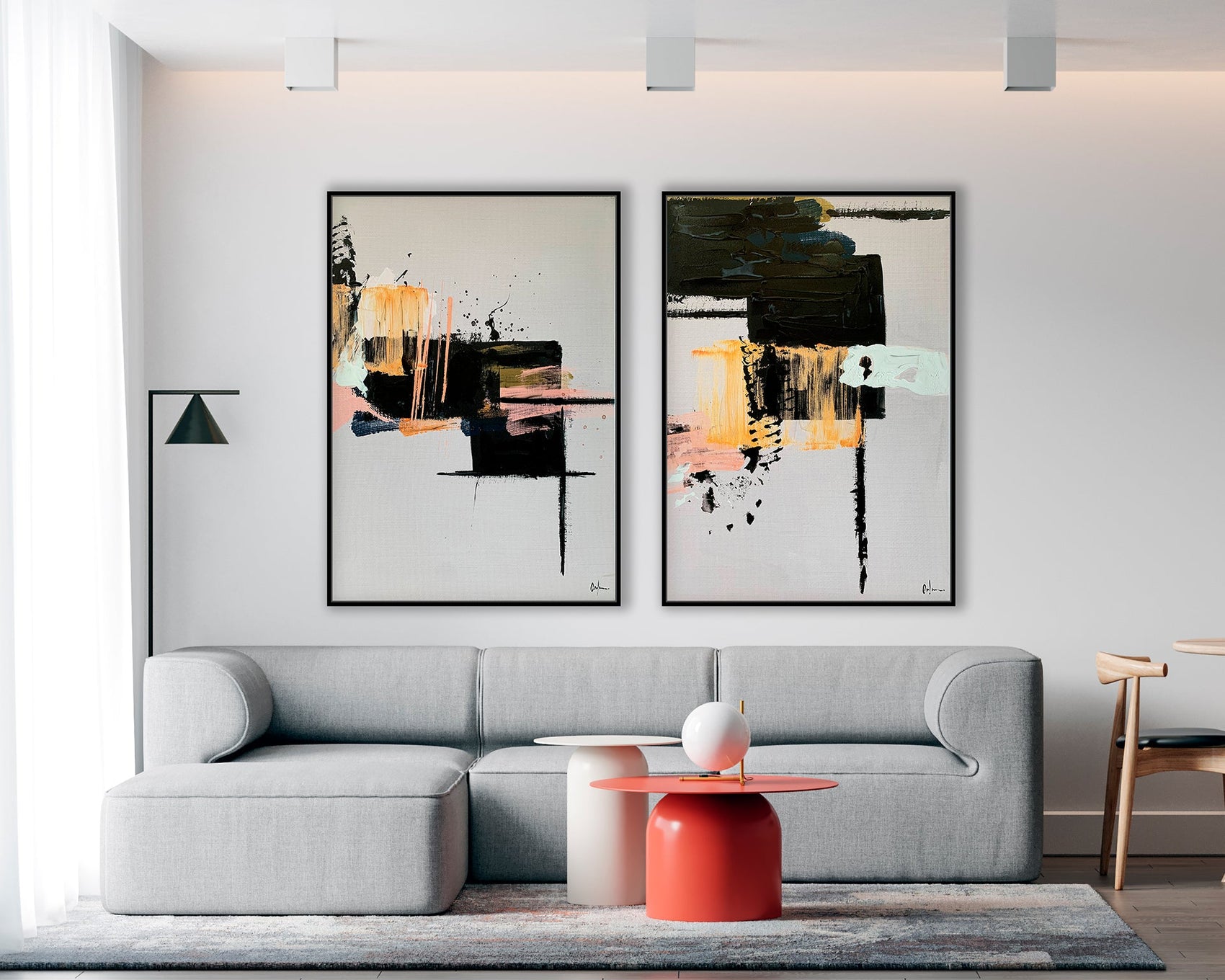 Cortile 1 & 2 Canvas Artwork  Set of 2