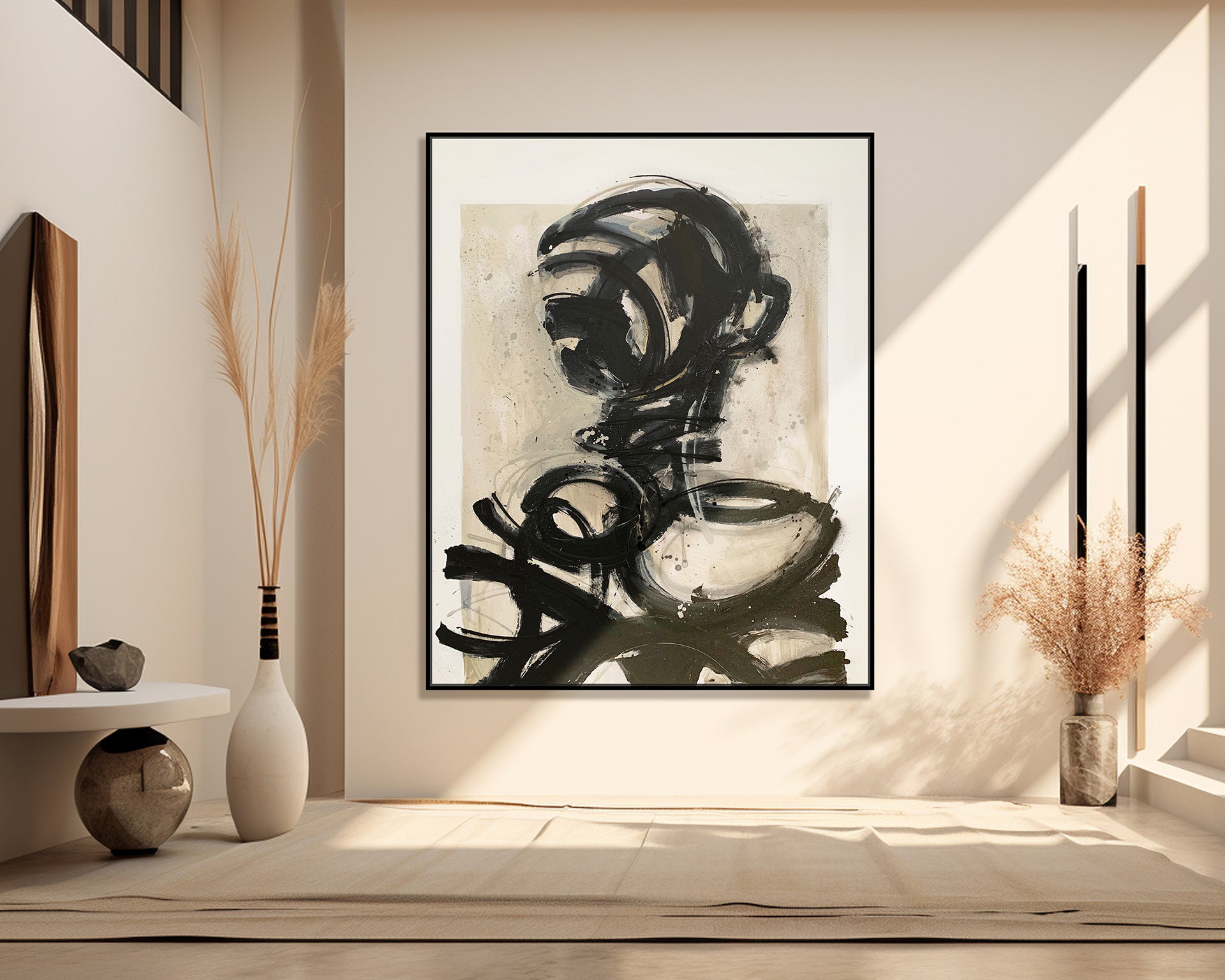 Interno Nero 1 Canvas Artwork