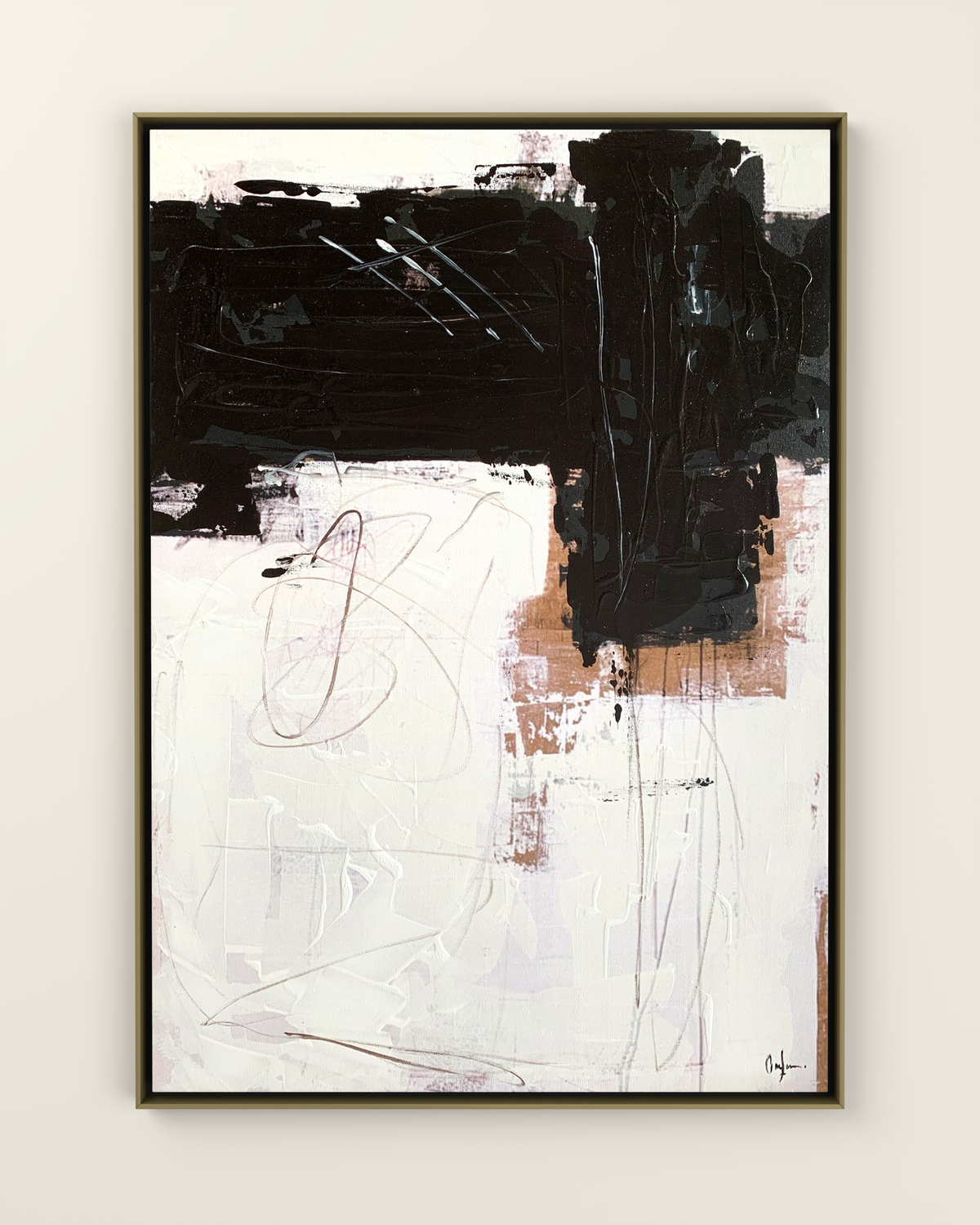 Sartoria 1 Canvas Artwork in a Golden frame | KUNAL TREHAN Casa Maison Home