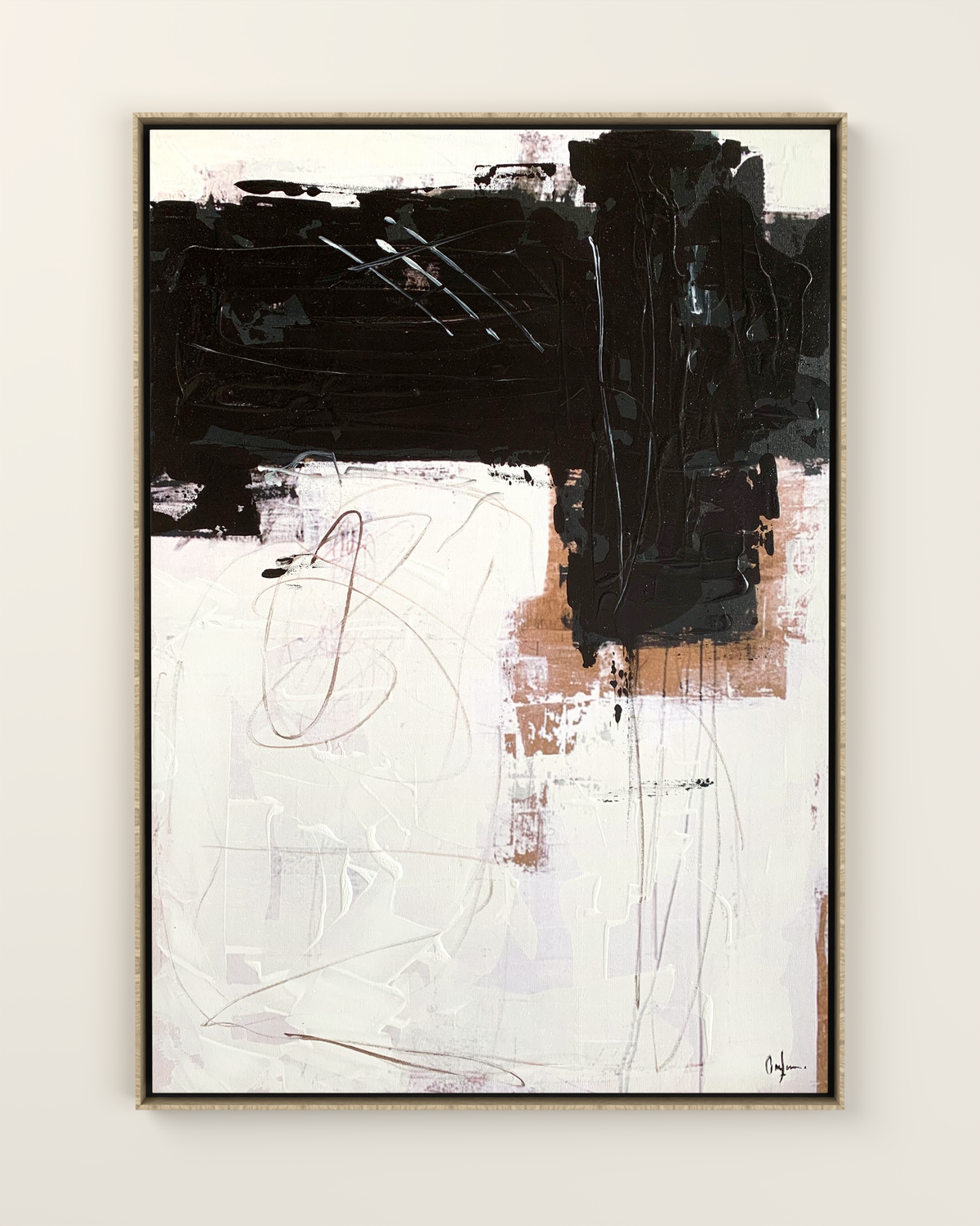 Sartoria 1 Canvas Artwork in an Oak frame | KUNAL TREHAN Casa Maison Home