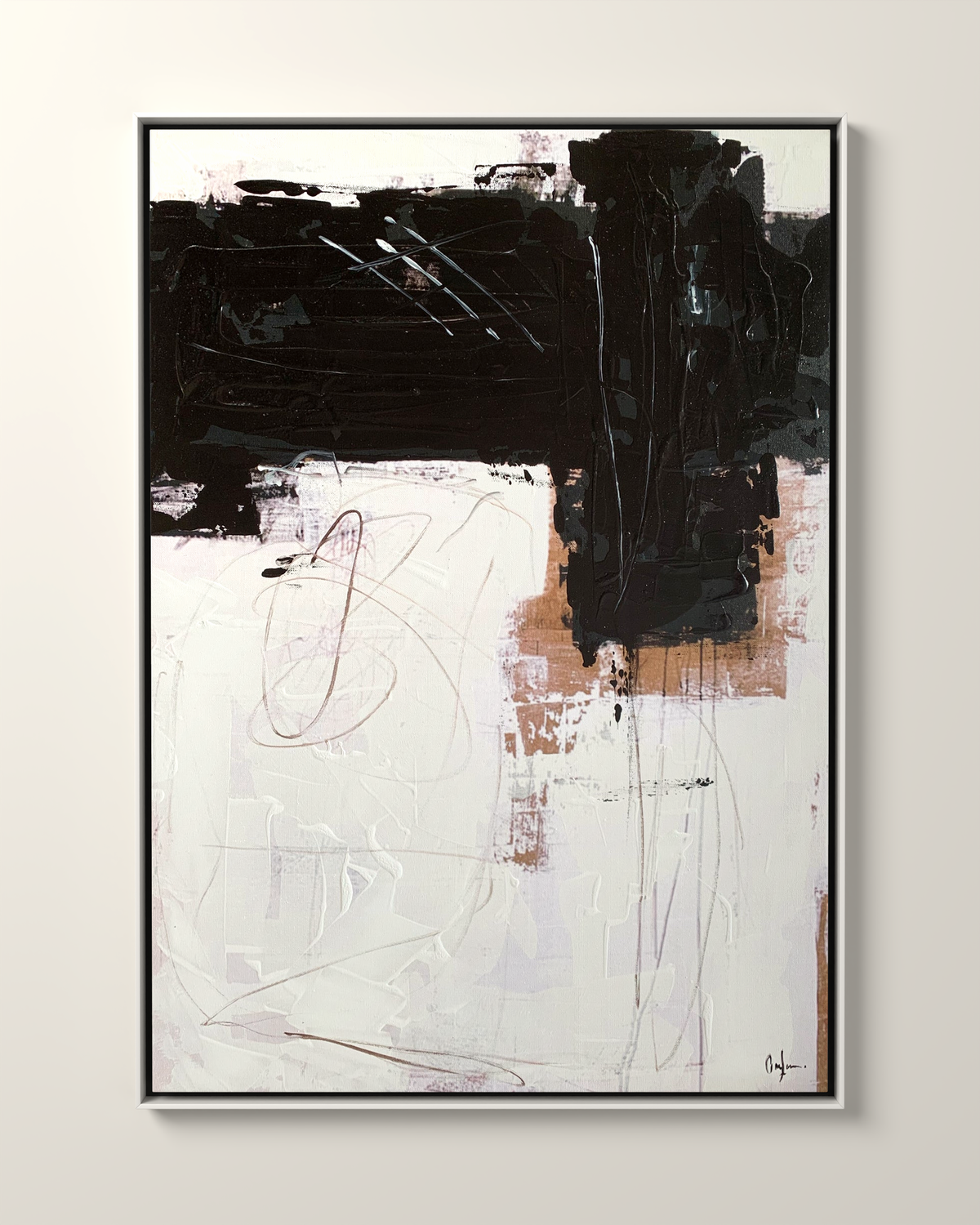 Sartoria 1 Canvas Artwork in a White frame | KUNAL TREHAN Casa Maison Home
