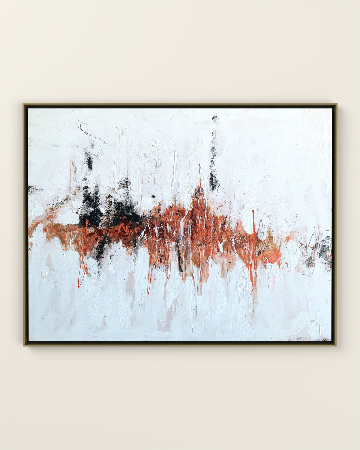 Scorcio Canvas Artwork in a Golden frame | KUNAL TREHAN Casa Maison Home