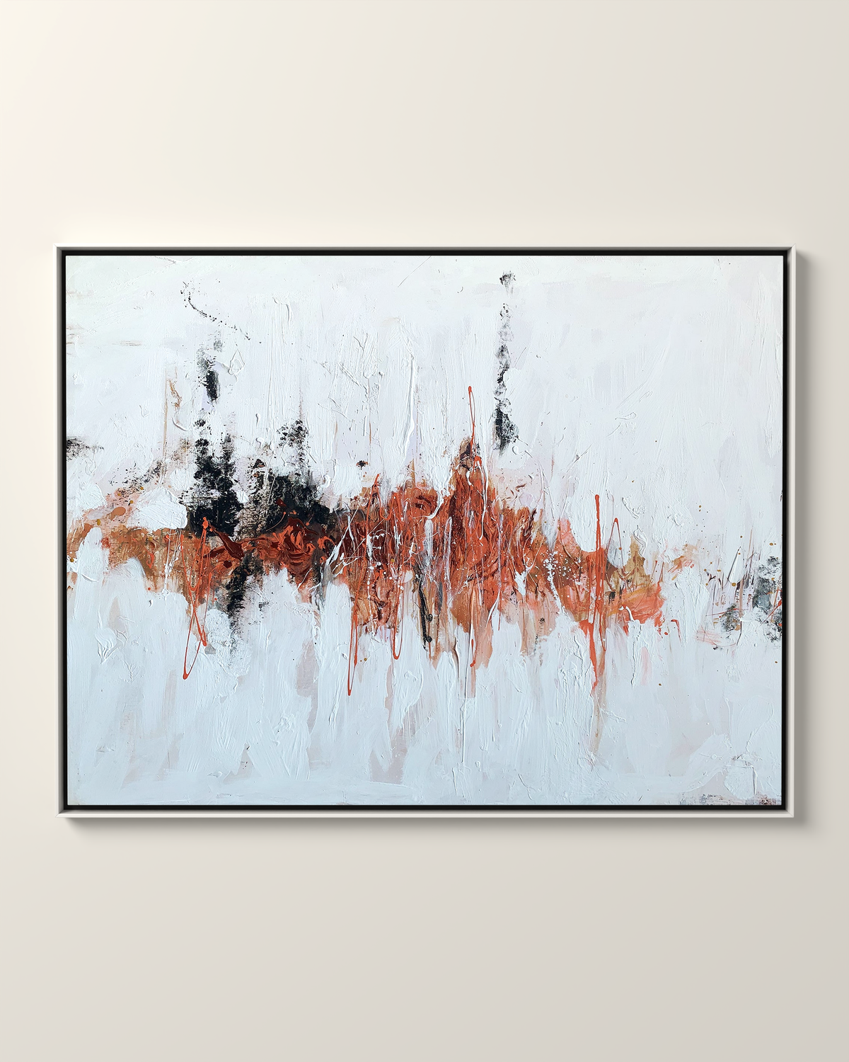Scorcio Canvas Artwork in a White frame | KUNAL TREHAN Casa Maison Home