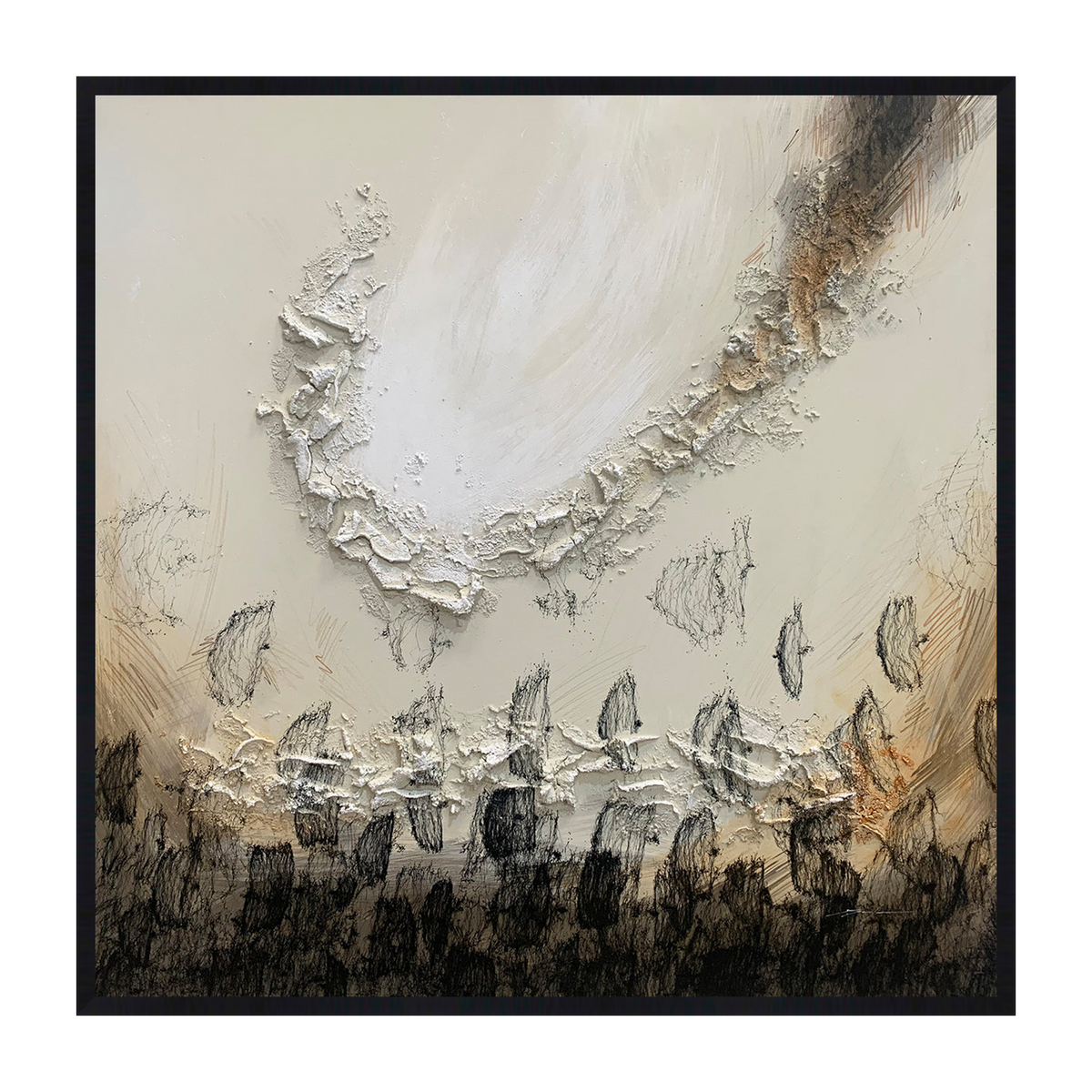 Scorza Canvas Artwork – Black