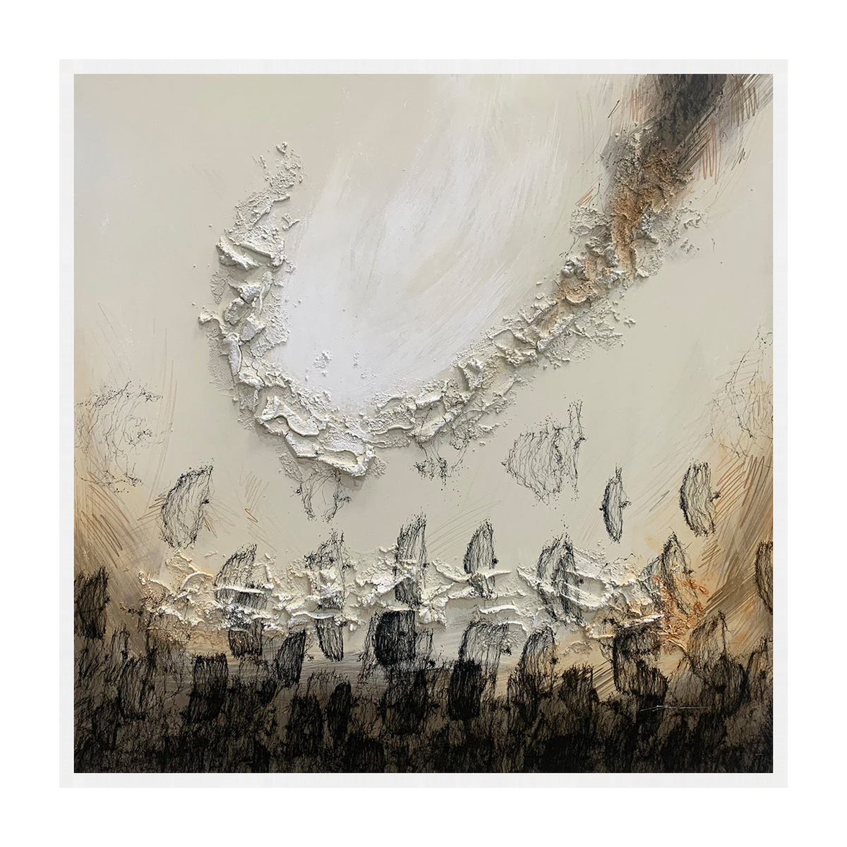 Scorza Canvas Artwork – White