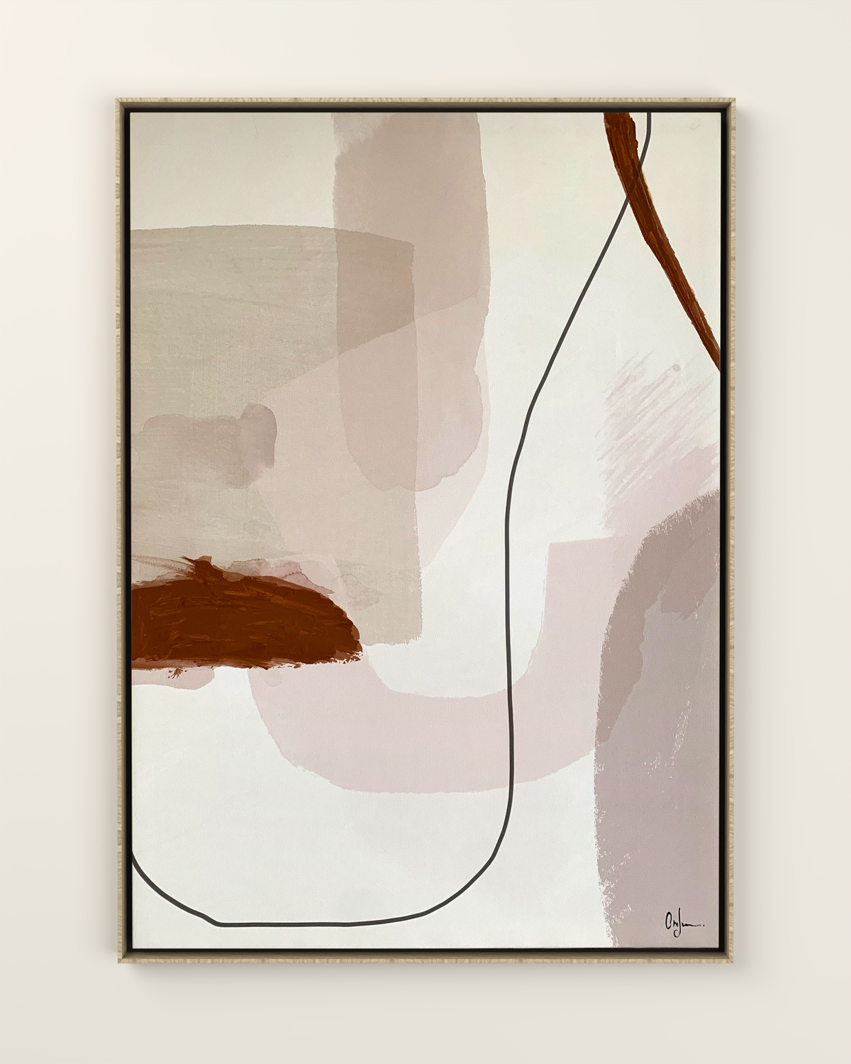 Siena Trace Canvas Artwork in an Oak frame | KUNAL TREHAN Casa Maison Home