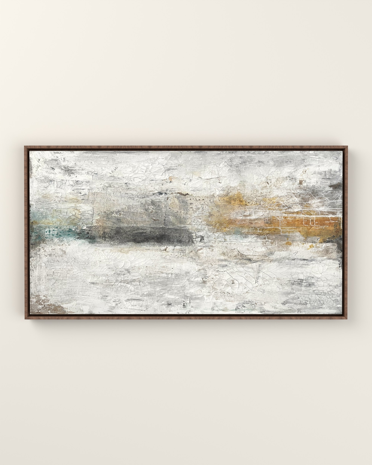 Solven Canvas Artwork in a Walnut float frame | KUNAL TREHAN Casa Maison Home