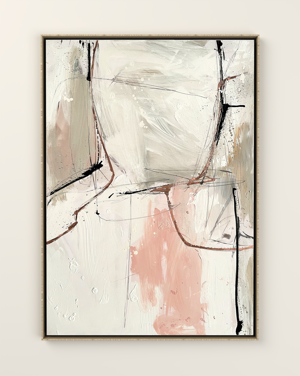 Spalle Canvas Artwork in an Oak frame | KUNAL TREHAN Casa Maison Home