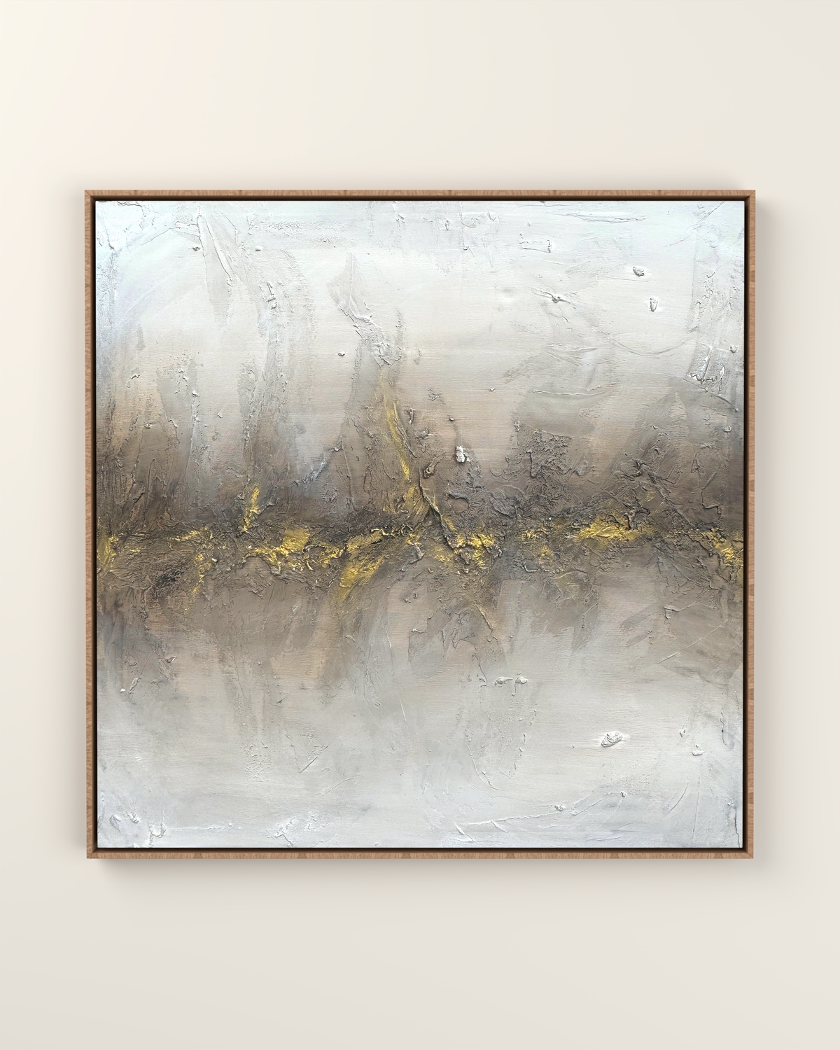 Sungai Canvas Print Artwork in an Oak float frame | KUNAL TREHAN Casa Maison Home