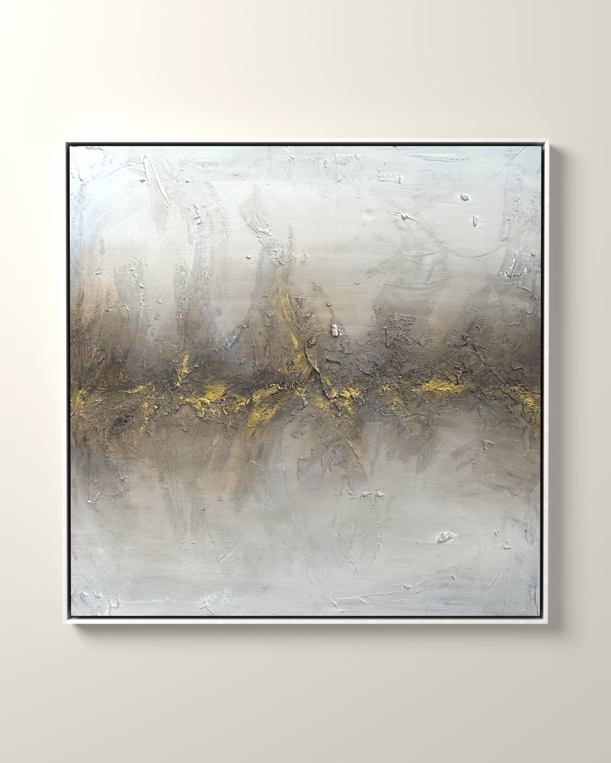 Sungai Canvas Print Artwork in a White float frame | KUNAL TREHAN Casa Maison Home
