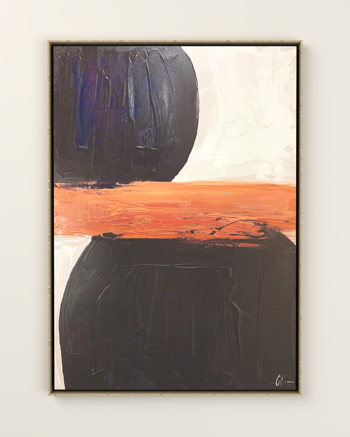 Terradura 1 Canvas Artwork in an Oak frame | KUNAL TREHAN Casa Maison Home