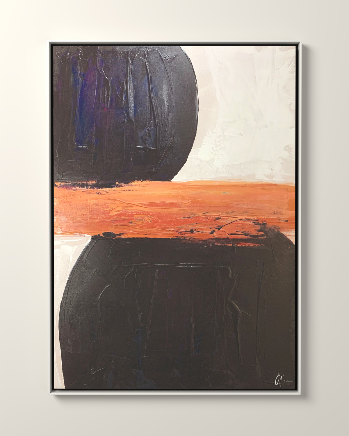 Terradura 1 Canvas Artwork in a White frame | KUNAL TREHAN Casa Maison Home