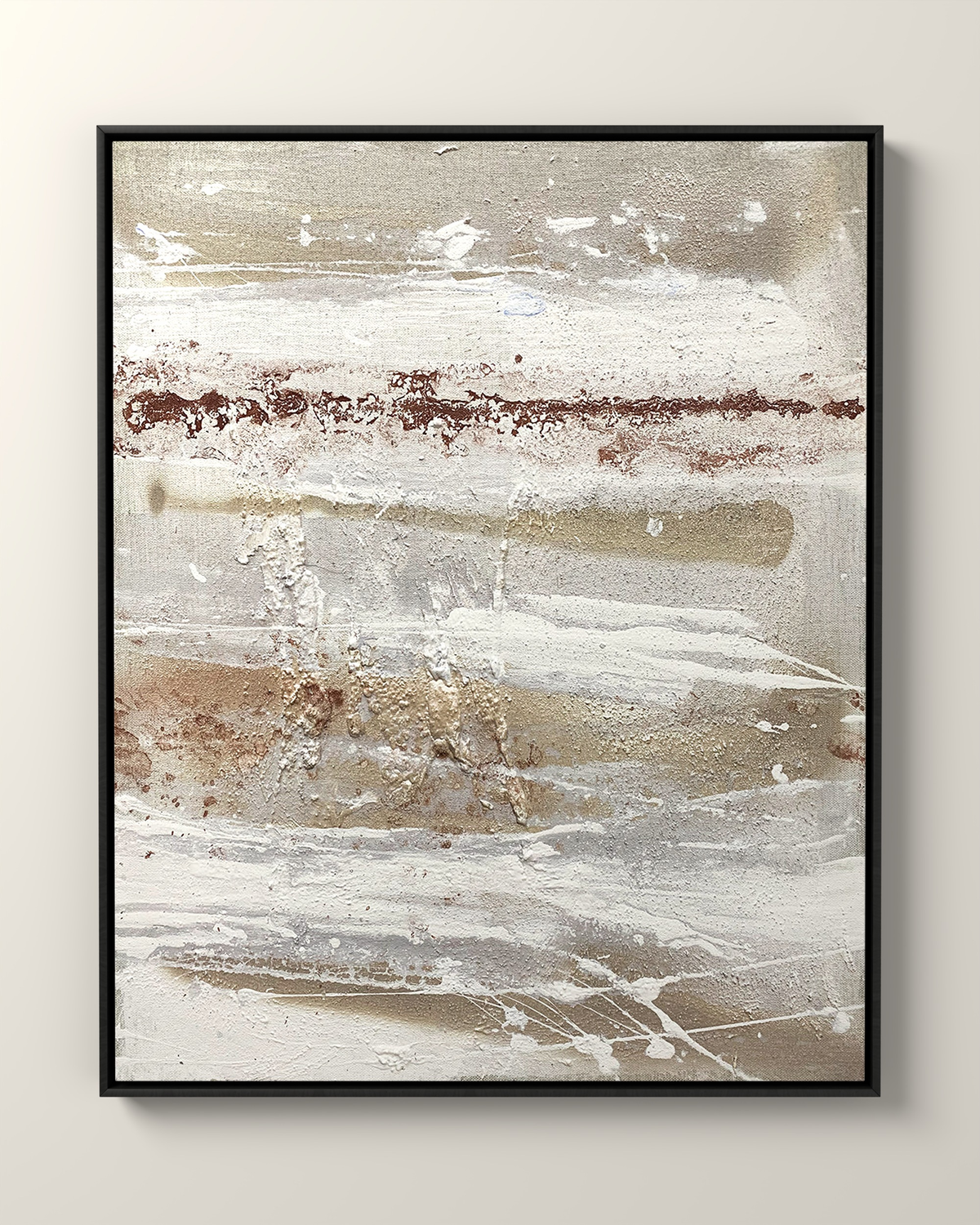 Terrona Canvas Artwork in a Black float frame | KUNAL TREHAN Casa Maison Home