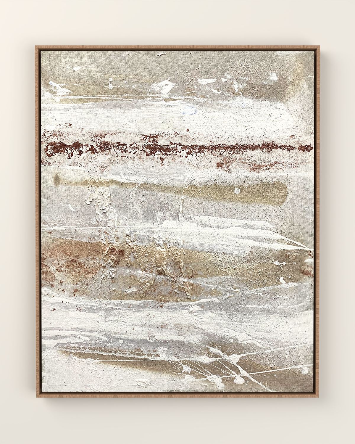 Terrona Canvas Artwork in an Oak float frame | KUNAL TREHAN Casa Maison Home