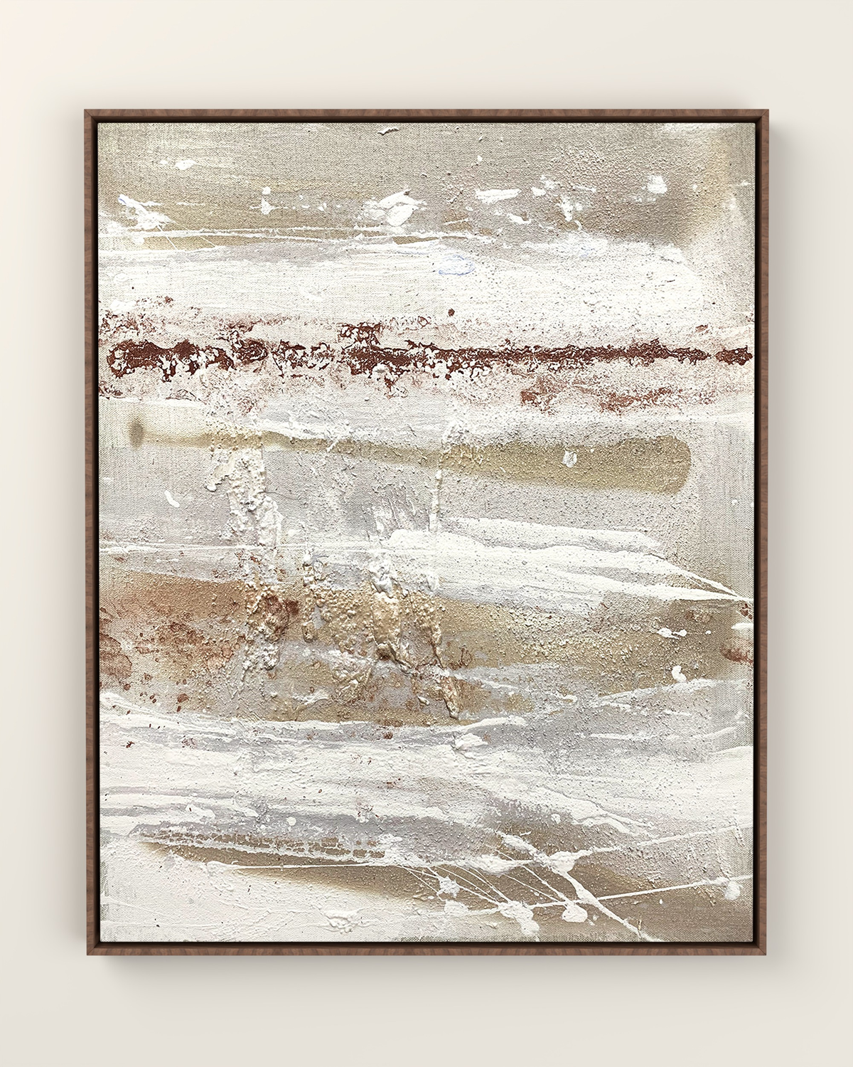 Terrona Canvas Artwork in a Walnut float frame | KUNAL TREHAN Casa Maison Home